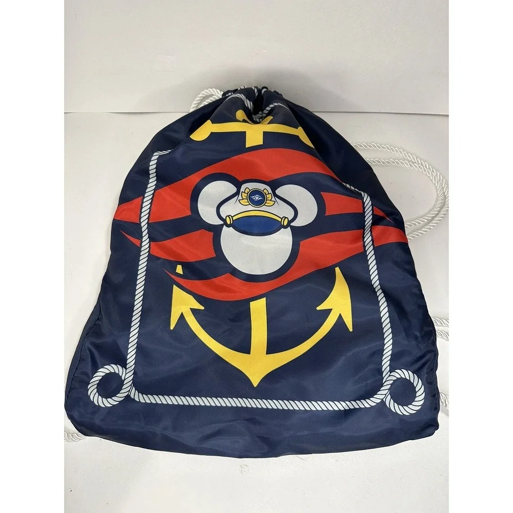 Disney Cruise Line Mickey Mouse Drawstring‎ Backpack Excellent Condition